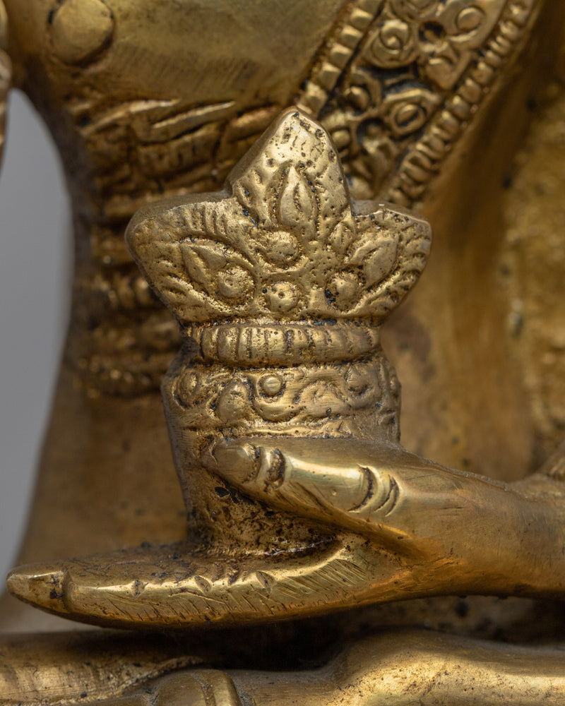 Brass Buddha Statue | Shakyamuni Buddha Sculpture for Meditation