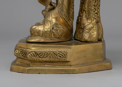 Brass Buddha Statue | Shakyamuni Buddha Sculpture for Meditation