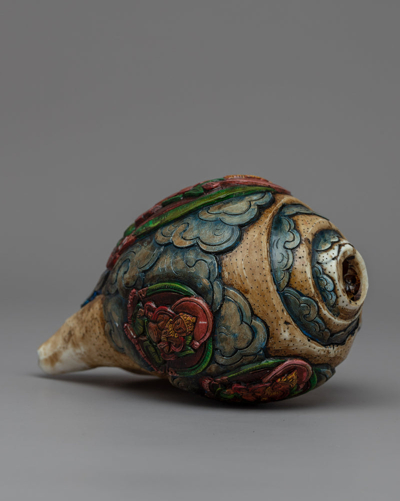 Buddhist Conche Shell | Deity Carved Sankha