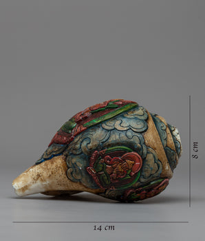 Buddhist Conche Shell | Deity Carved Sankha