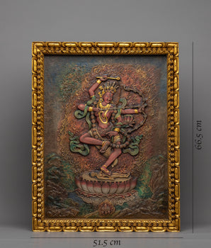 Wooden Kurukulla Mantra Practice Thangka | Traditional Hand-Crafted Art