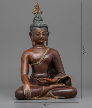 Shakyamuni Buddha Sculpture | Traditional Tibetan Style Buddhist Statue of Buddha
