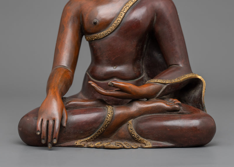 Shakyamuni Buddha Sculpture | Traditional Tibetan Style Buddhist Statue of Buddha