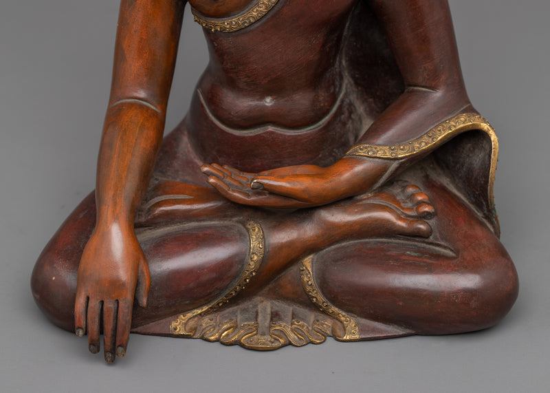 Shakyamuni Buddha Sculpture | Traditional Tibetan Style Buddhist Statue of Buddha