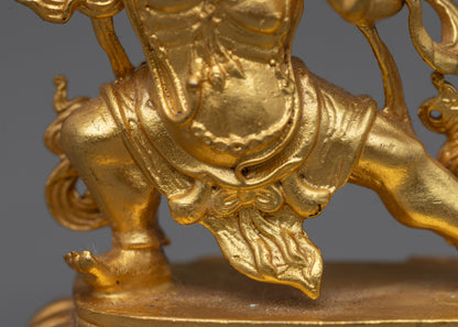 Machine Made Bodhisattva Vajrapani Statue | Gold Gilded Buddhist Statue