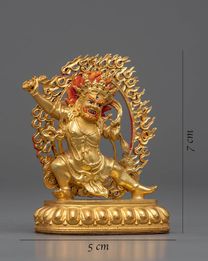 Machine Made Bodhisattva Vajrapani Statue | Gold Gilded Buddhist Statue