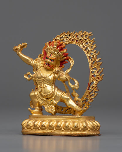 Machine Made Bodhisattva Vajrapani Statue | Gold Gilded Buddhist Statue