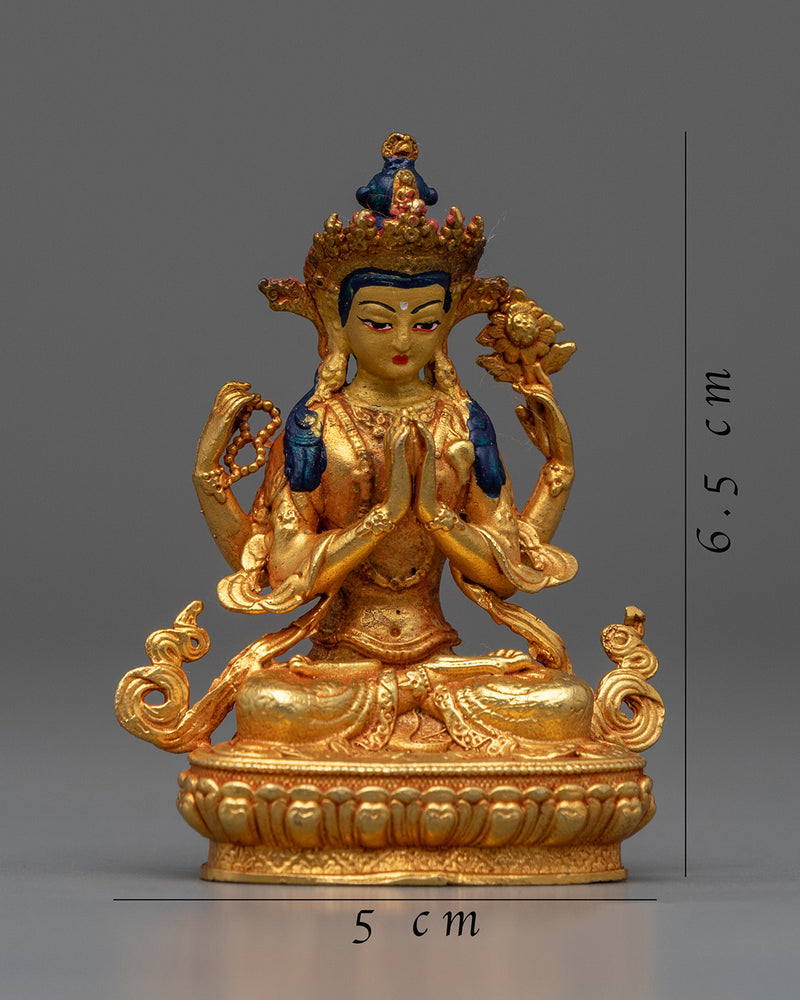 Chenresig Statue | Handmade Bodhisattva Deity of Compassion