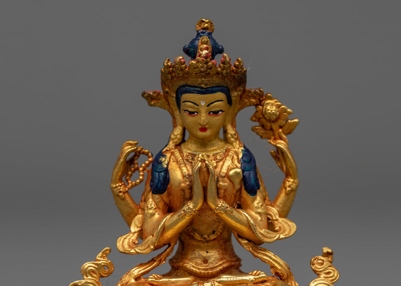 Chenresig Statue | Handmade Bodhisattva Deity of Compassion