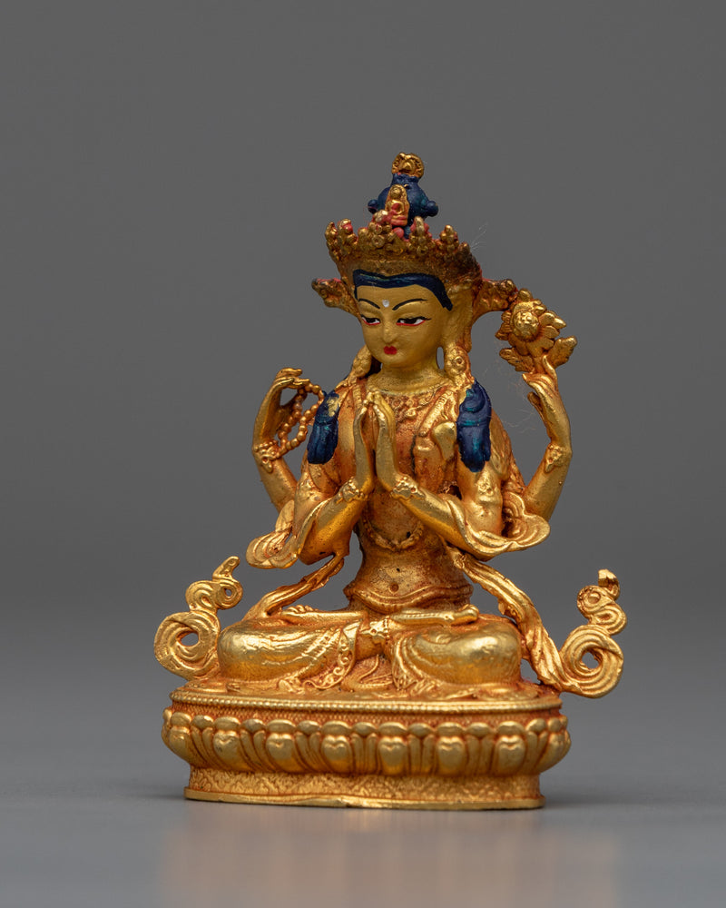 Chenresig Statue | Handmade Bodhisattva Deity of Compassion