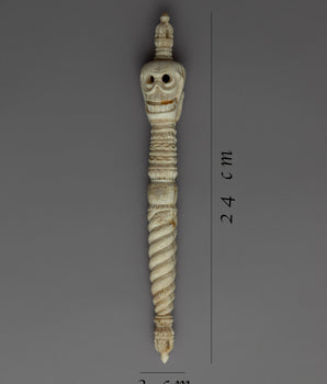 Snake Wine Skull Headed Tibetan Phurba | Traditionally Hand-Carved On Buffalo Bone