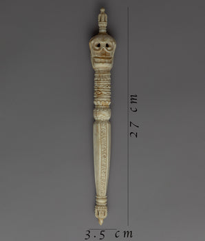 Hand Carved Single Skull Headed Phurba | Traditional Buddhist Ritual Dagger