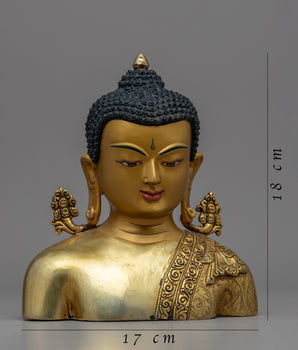 Buddha Head Decor | Handcrafted Buddhist Statue for Meditation