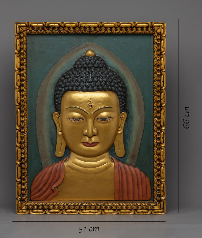 Art Deco Relief of Buddha Head | Wall Art