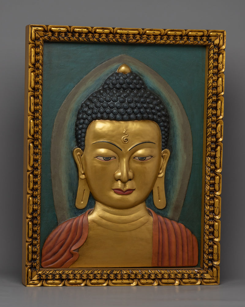 Art Deco Relief of Buddha Head | Wall Art