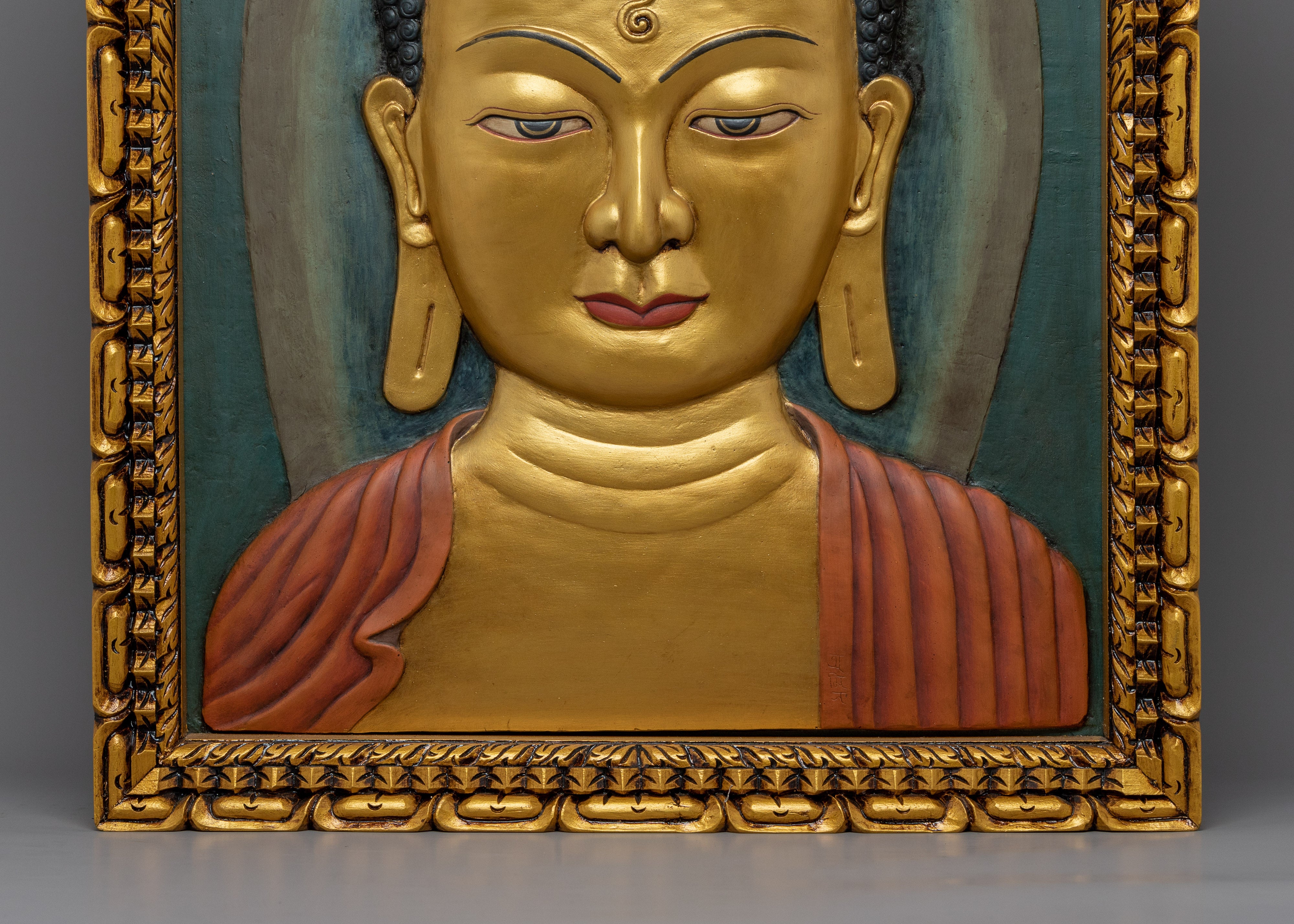Art Deco Relief of Buddha Head | Wall Art