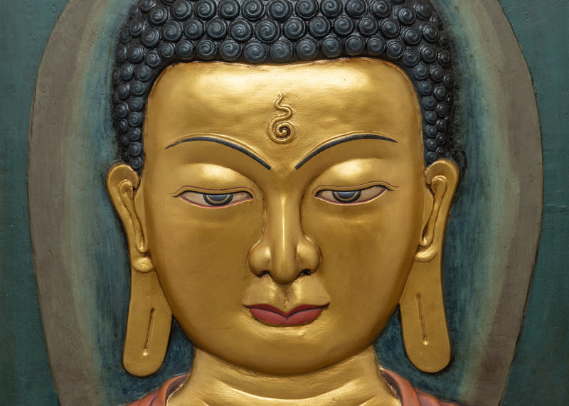 Art Deco Relief of Buddha Head | Wall Art