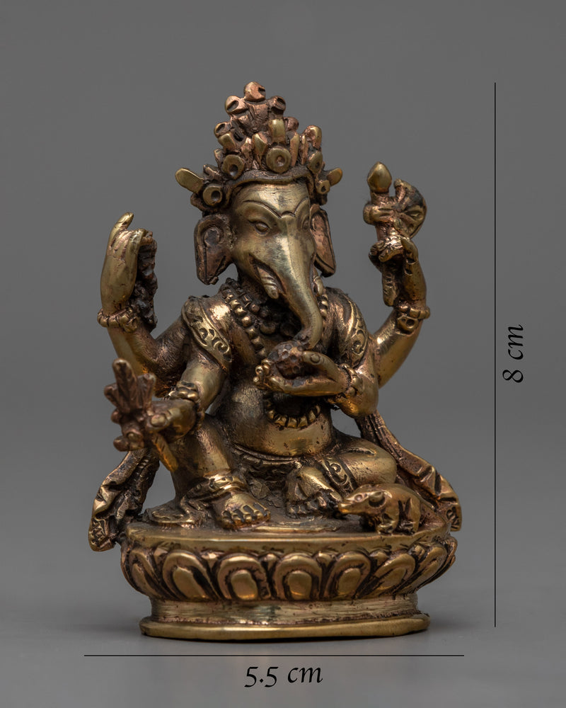 Shri Ganesha Statue | Copper Body Sculpture