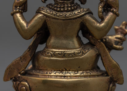 Shri Ganesha Statue | Copper Body Sculpture