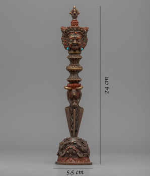 Buddhist Dorje Phurba | Oxidized Copper Dagger