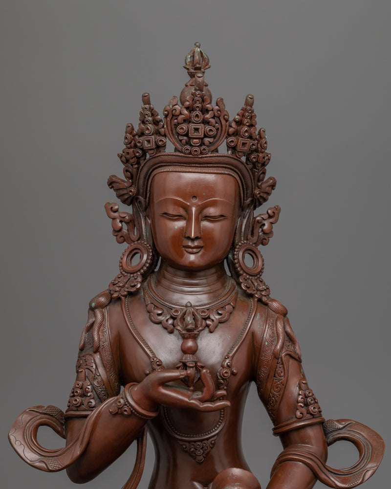 Mantra of Vajrasattva Practice Statue | Traditional Tibetan Hand Carved Artwork Of Vajrasattva