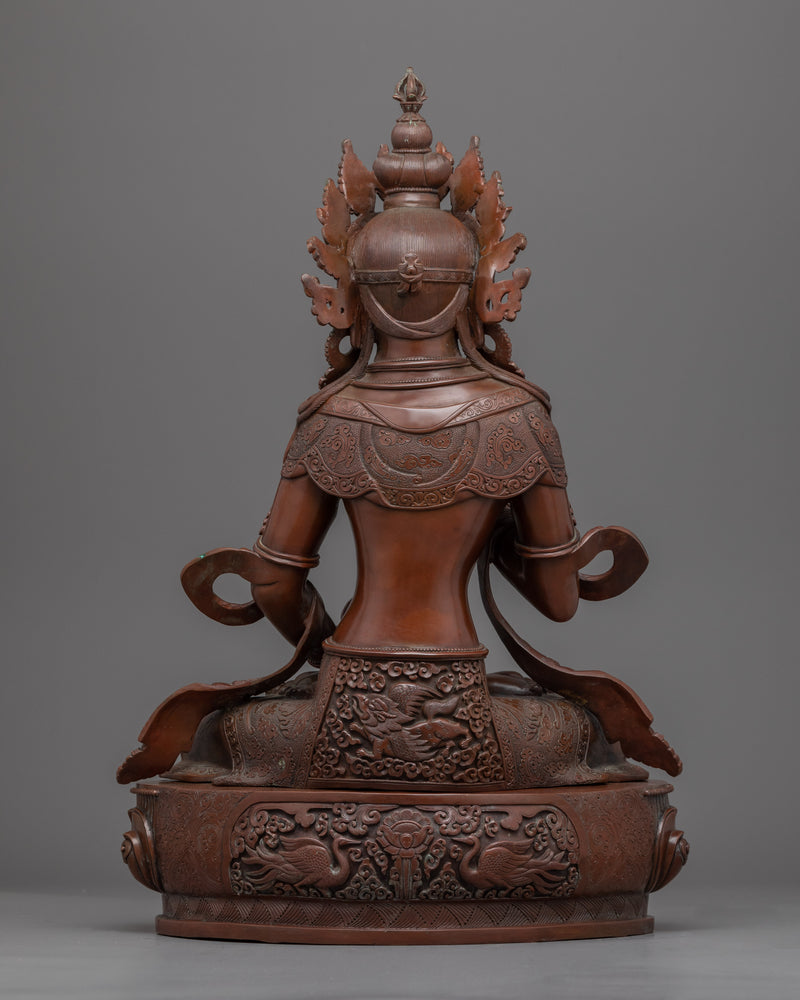 Mantra of Vajrasattva Practice Statue | Traditional Tibetan Hand Carved Artwork Of Vajrasattva