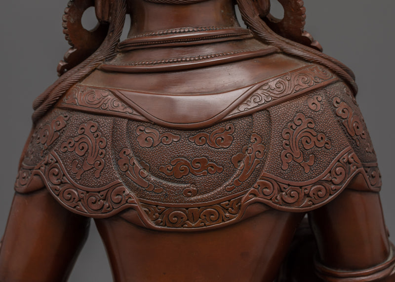 Mantra of Vajrasattva Practice Statue | Traditional Tibetan Hand Carved Artwork Of Vajrasattva