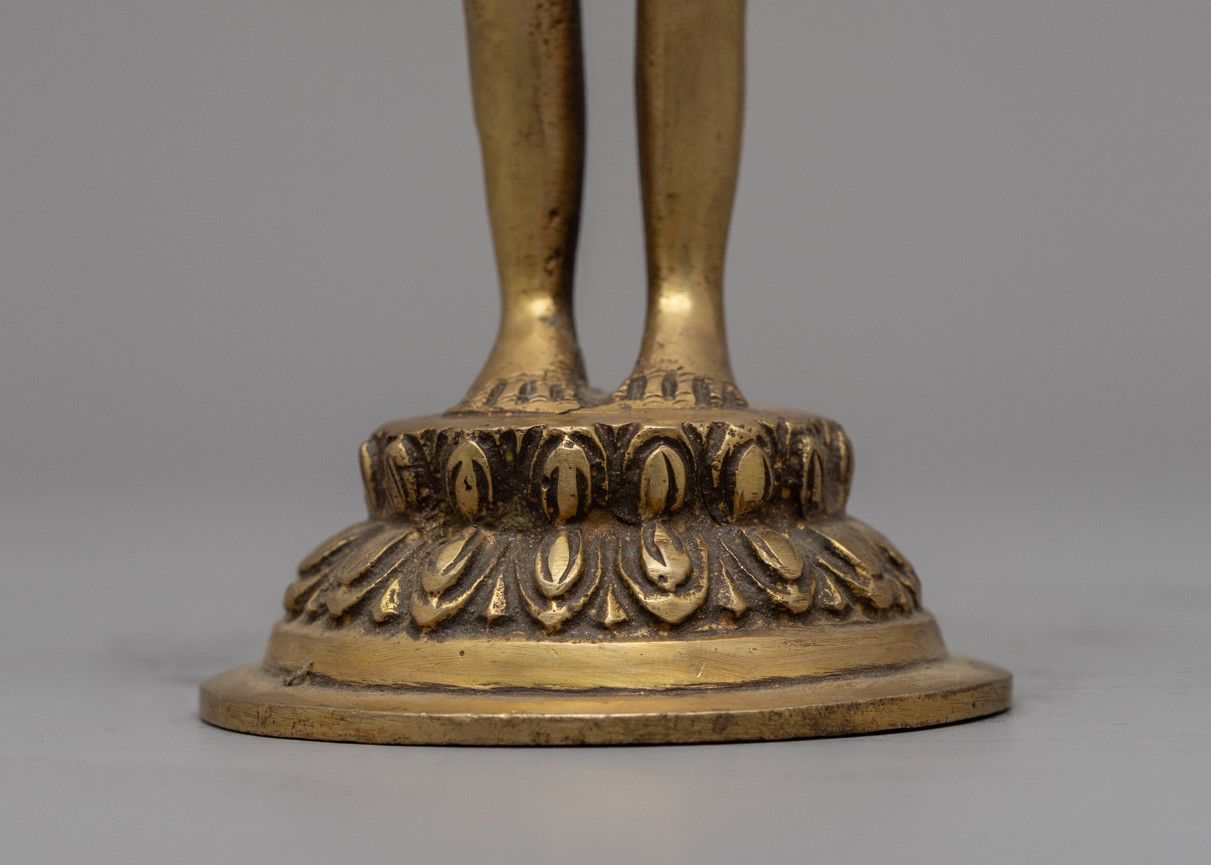 Gandhara Standing Buddha Statue | Brass Body Sculpture