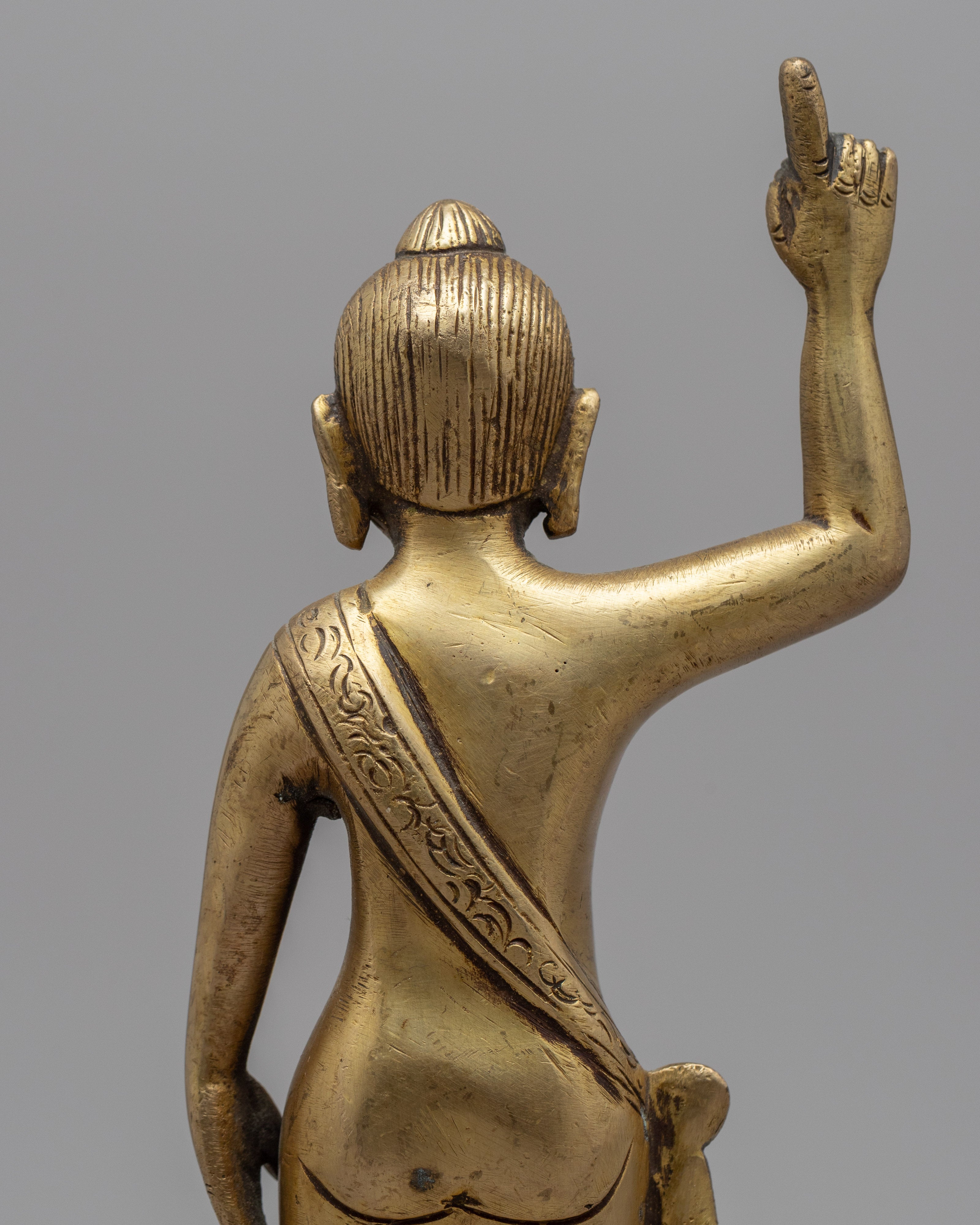 Gandhara Standing Buddha Statue | Brass Body Sculpture
