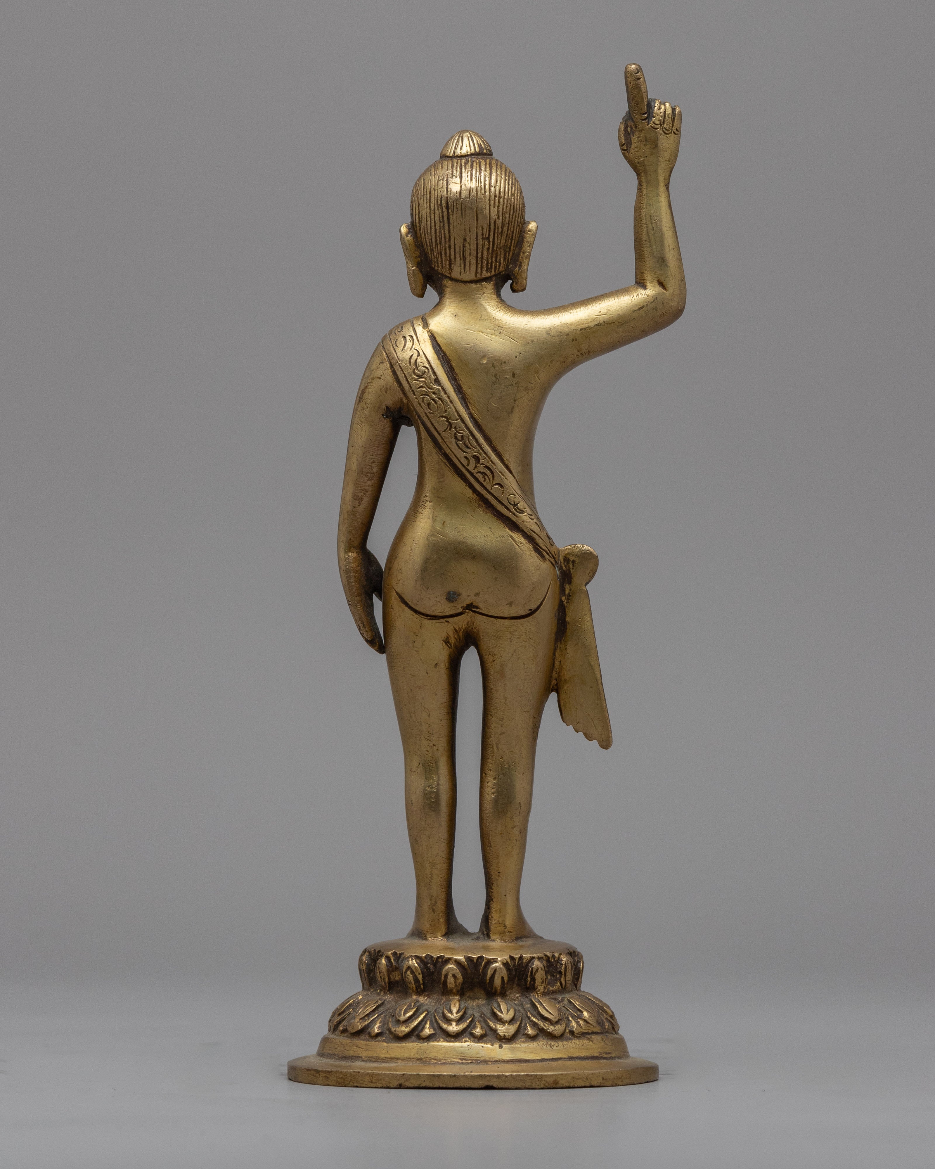 Gandhara Standing Buddha Statue | Brass Body Sculpture