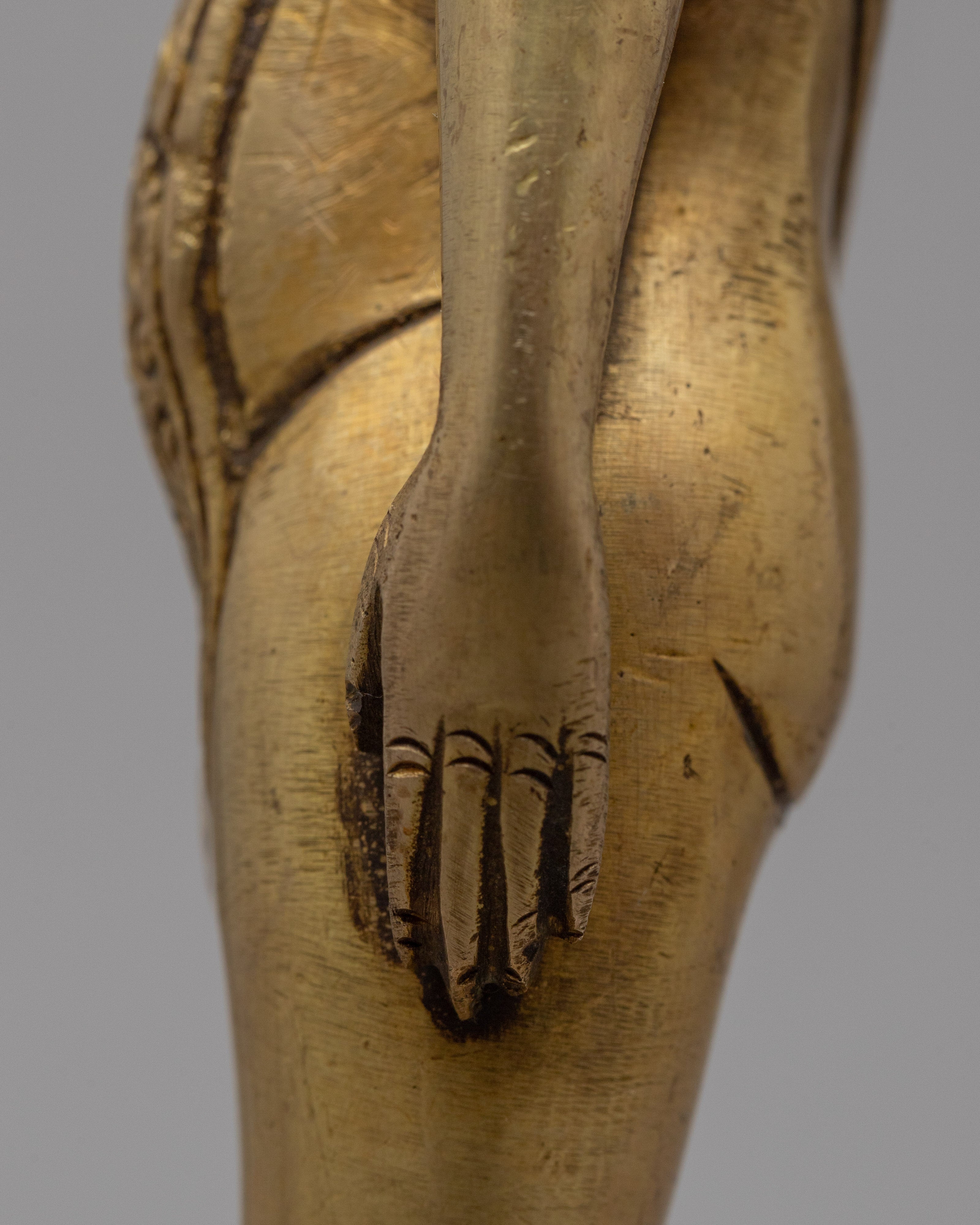 Gandhara Standing Buddha Statue | Brass Body Sculpture