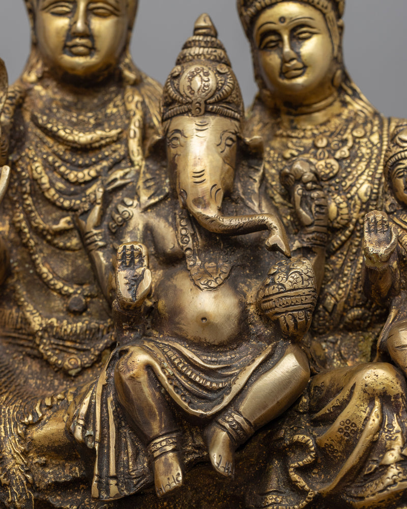 Lord Shiva and Family Statue | Himalayan Art Work