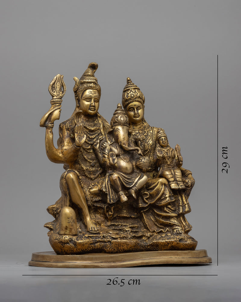 Lord Shiva and Family Statue | Himalayan Art Work