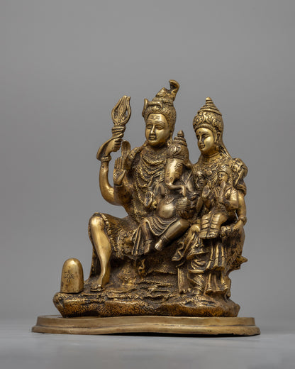 Lord Shiva and Family Statue | Himalayan Art Work