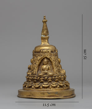 Stupa Shape Ghanta | Handcrafted Brass Bell