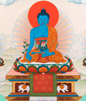 8 Medicine Buddhas | Bhaisajyaguru | Thangka Painting