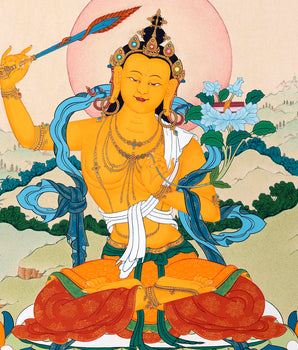 Manjushree | Bodhisattva Thangka | Traditionally Hand-painted Buddhist Art