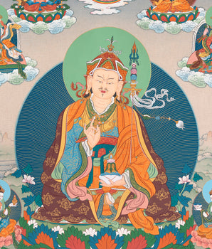 Padmasambhava Thangka | Eight Manifestation of Guru Rinpoche | Himalayan Tibetan Thangka Painting
