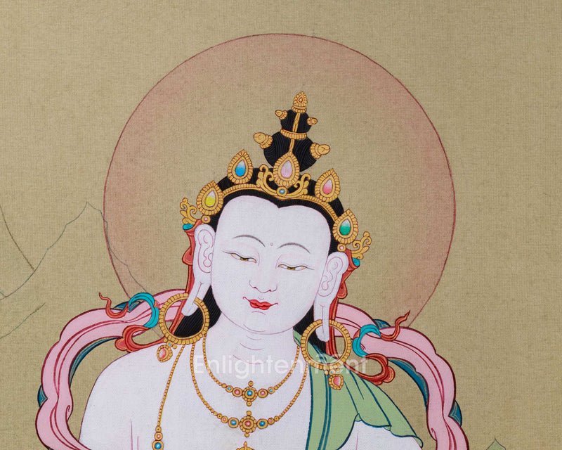 Vajrasattva, Dorje Sempa in Karma Gadri Thanka Painting