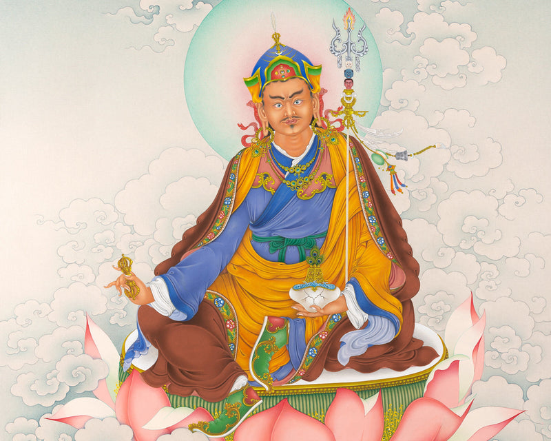 Guru Padmasambhava Thangka | Tibetan Thangka Canvas Print