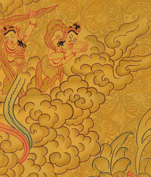 Full 24K Gold Green Tara Thangka | Wall Decoration Art