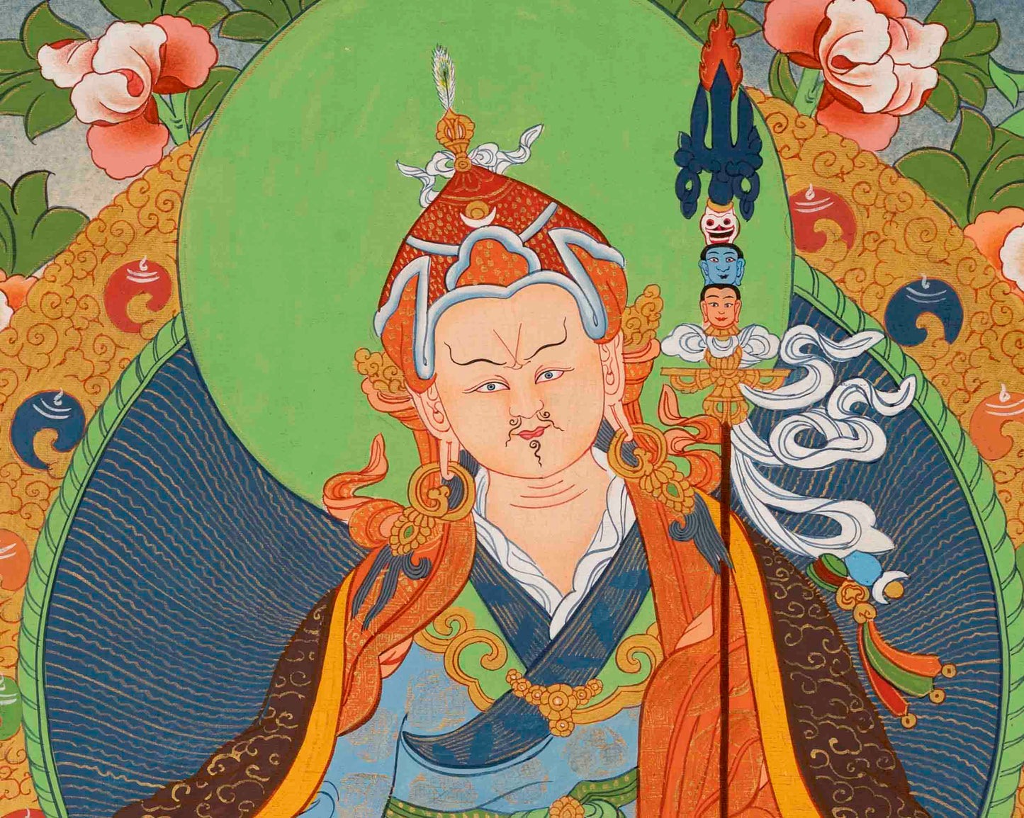 Guru Padmasambhava Thangka | Religious Painting | Wall Decors