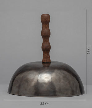 Throat Chakra Singing Bowl | Wooden Handle Bowl