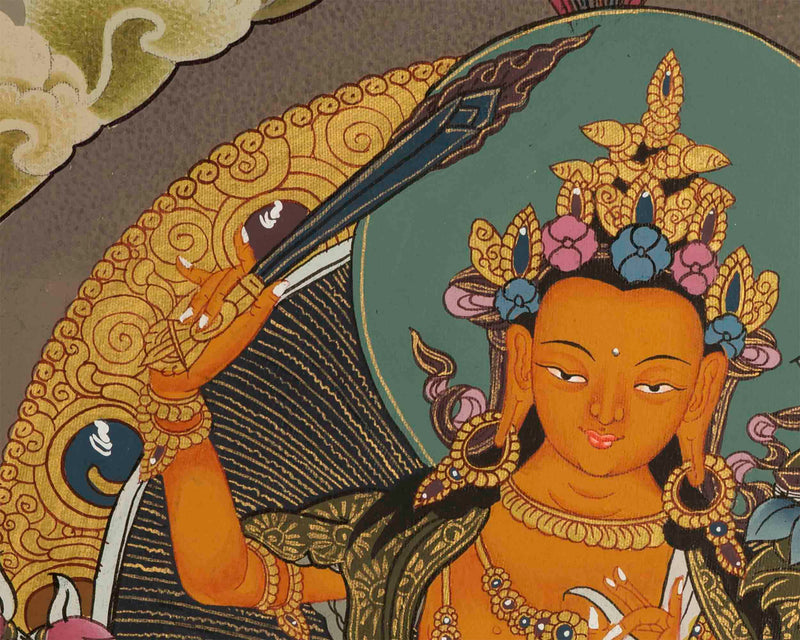 Manjushree Thangka Art | HandPainted Buddhist Art