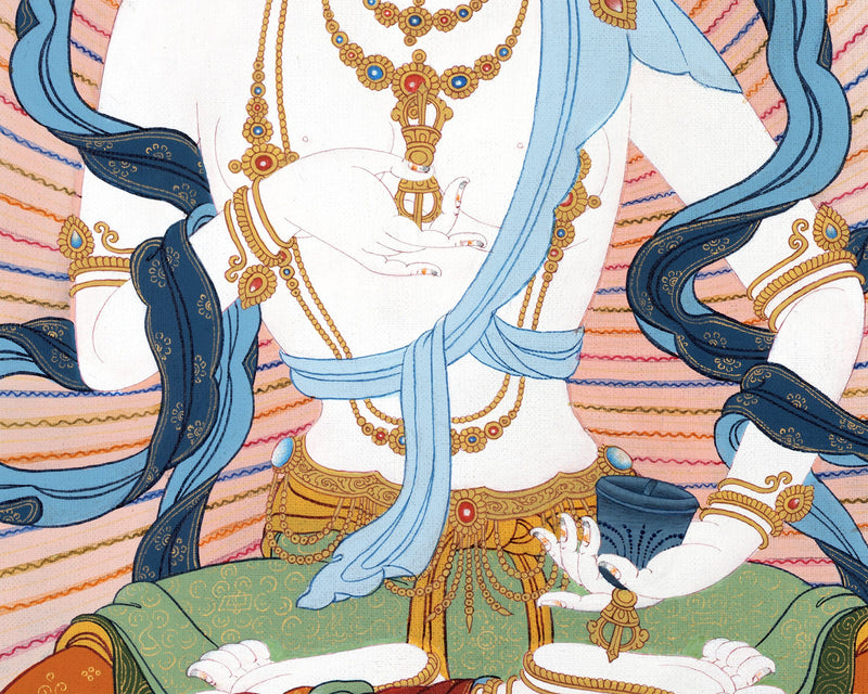 Vajrasattva Thangka, Dorje Sempa, Tibetan Thangka Painting