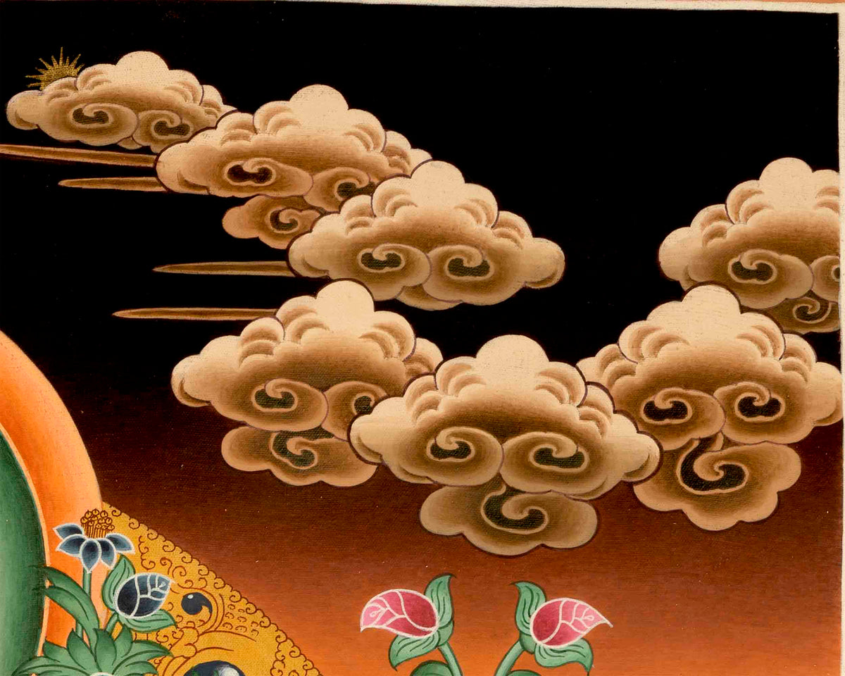 White Rara Painting Thangka | Tibetan Bodhisattva Art
