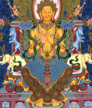 Maitreya Future Buddha Thangka Print | Digital Canvas Print