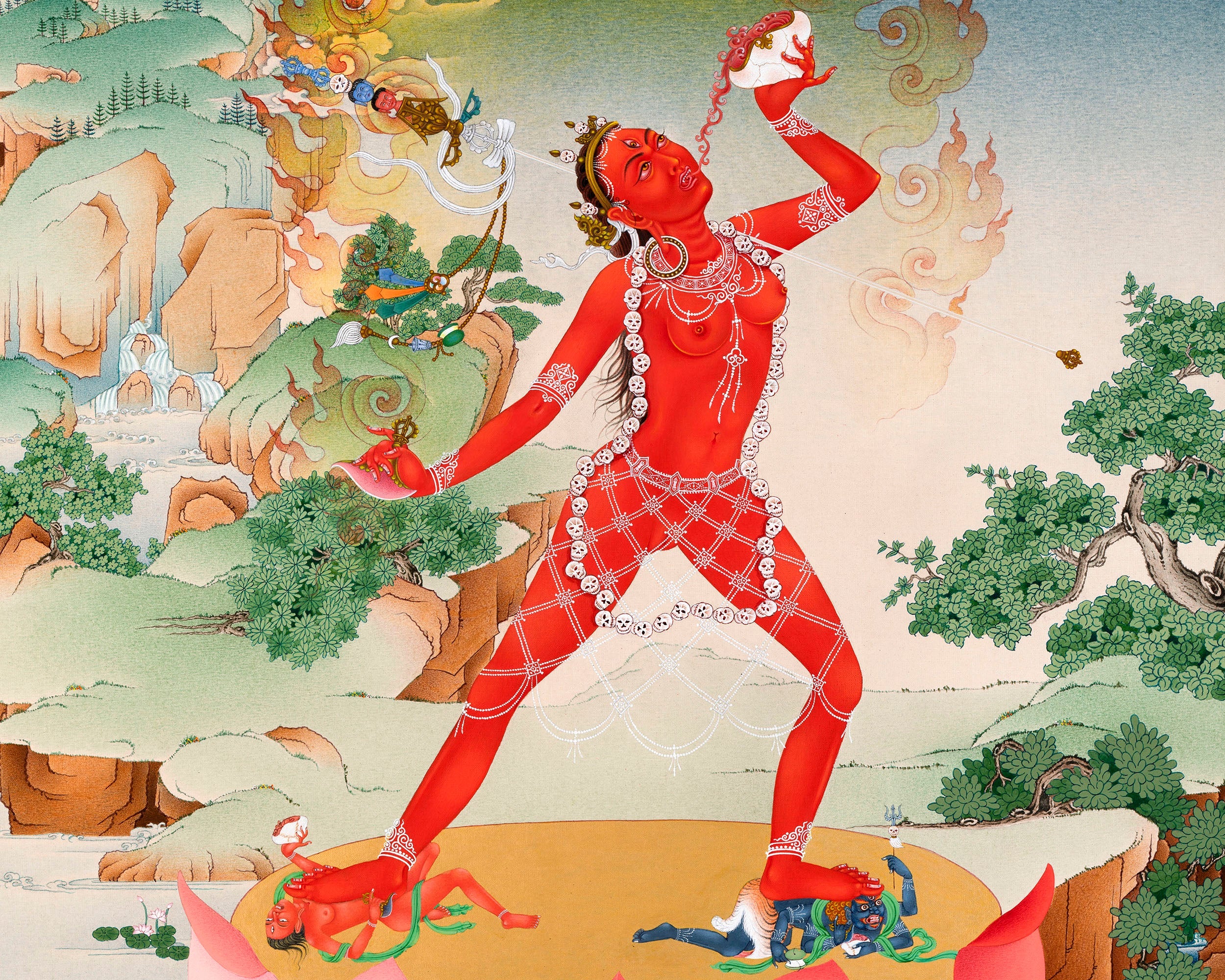 Vajrayogini Thangka Print | The Red Dakini of Vajrayana