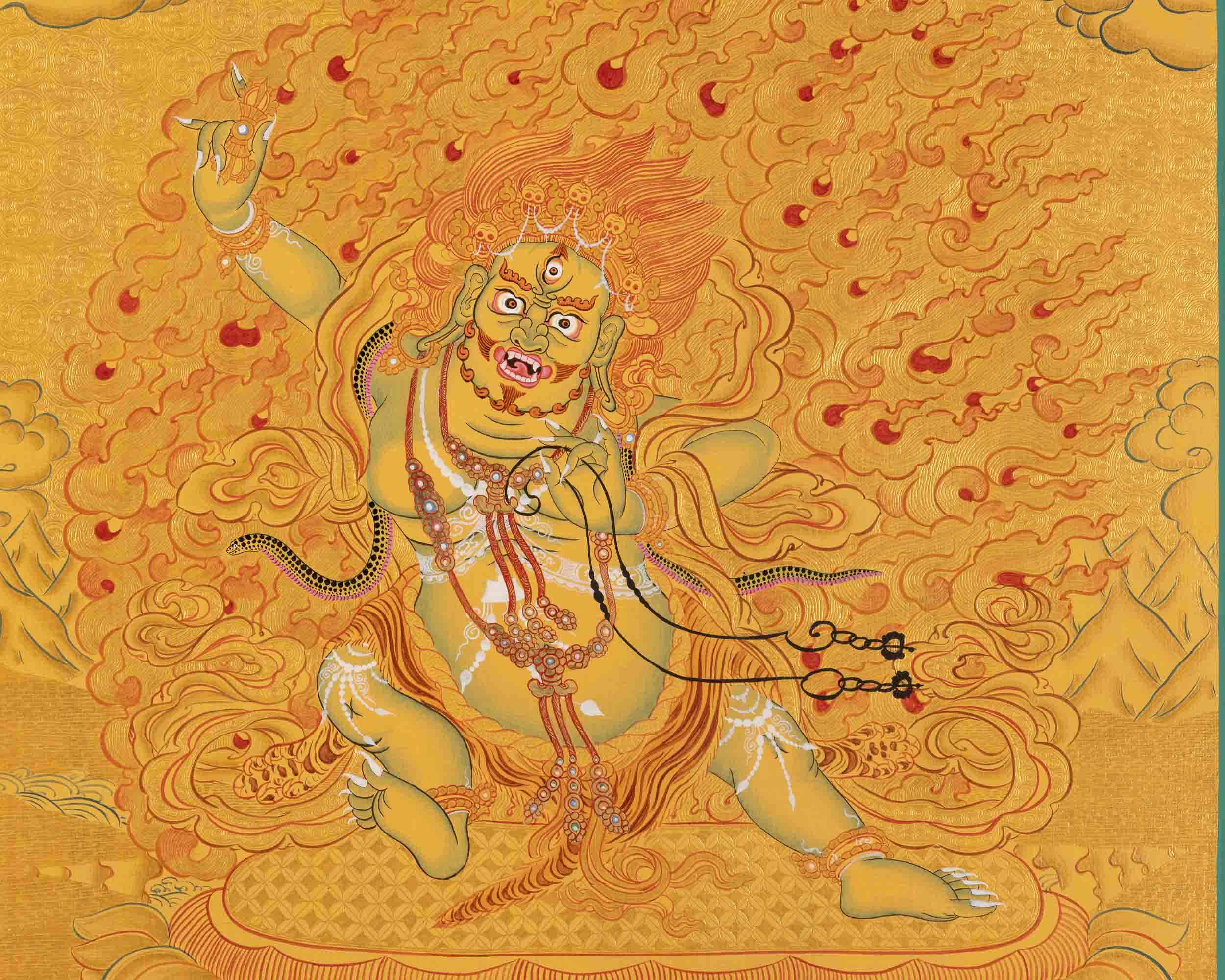 Vajrapani Thangka | Wall Hanging Canvas Art
