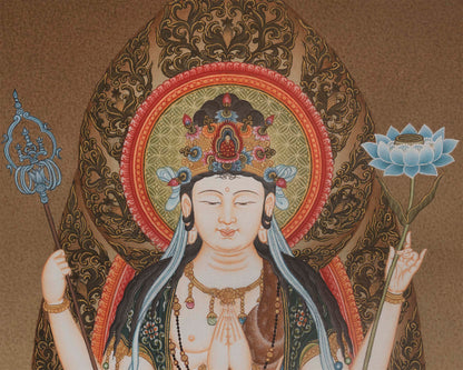 Eight Armed Avalokiteshvara | Buddhist Painting | Digital Print